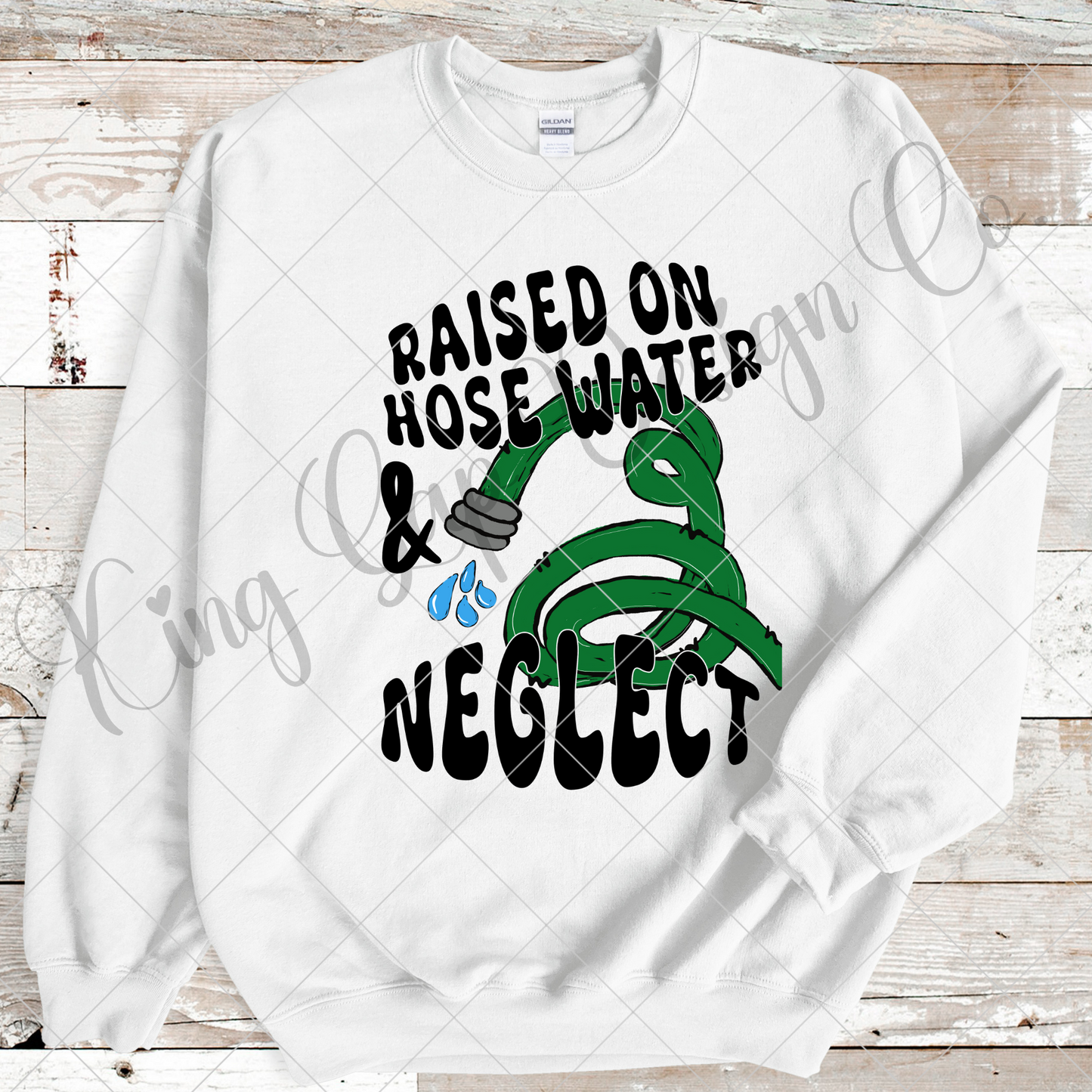 Raised On Hose Water And Neglect Gen X Shirt Design | Funny Gen X PNG For Making T-Shirts, Mugs, Tumblers, Stickers | Great For Sublimation Or DTF | High Resolution, 300 DPI, Transparent Background