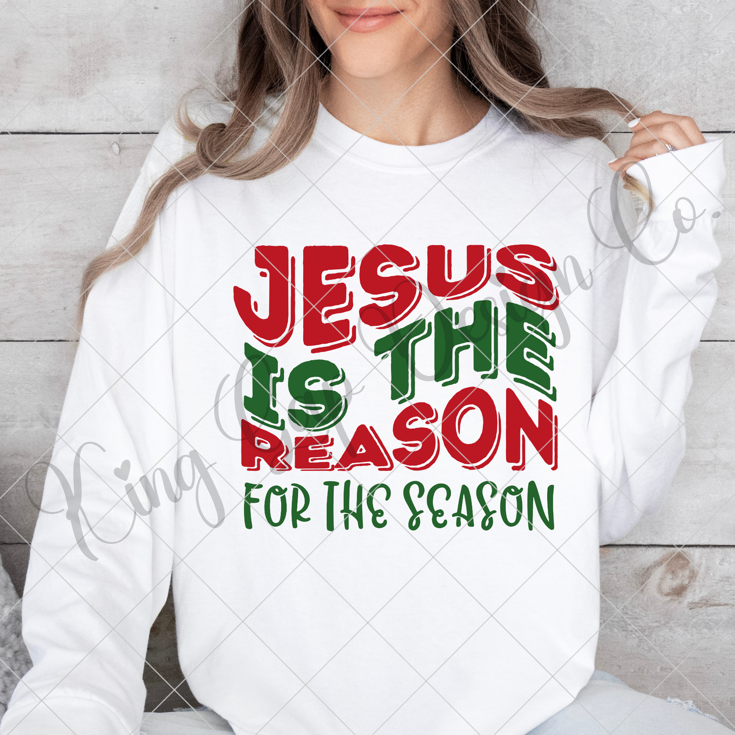 Jesus Is The Reason For The Season PNG For Sublimation, DTF, Stickers |High Resolution, 300 DPI, Transparent Background