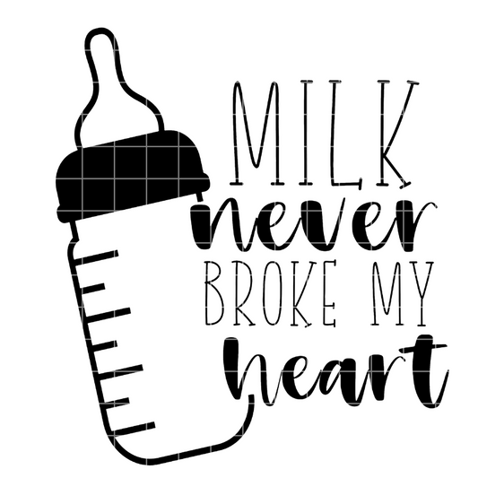 Funny Baby Shirt | Baby Gift Onesie PNG For Baby Boy | Milk Never Broke My Heart | Luke Combs | Baby Boy | Country Baby Onesie | Baby Shirt Design PNG