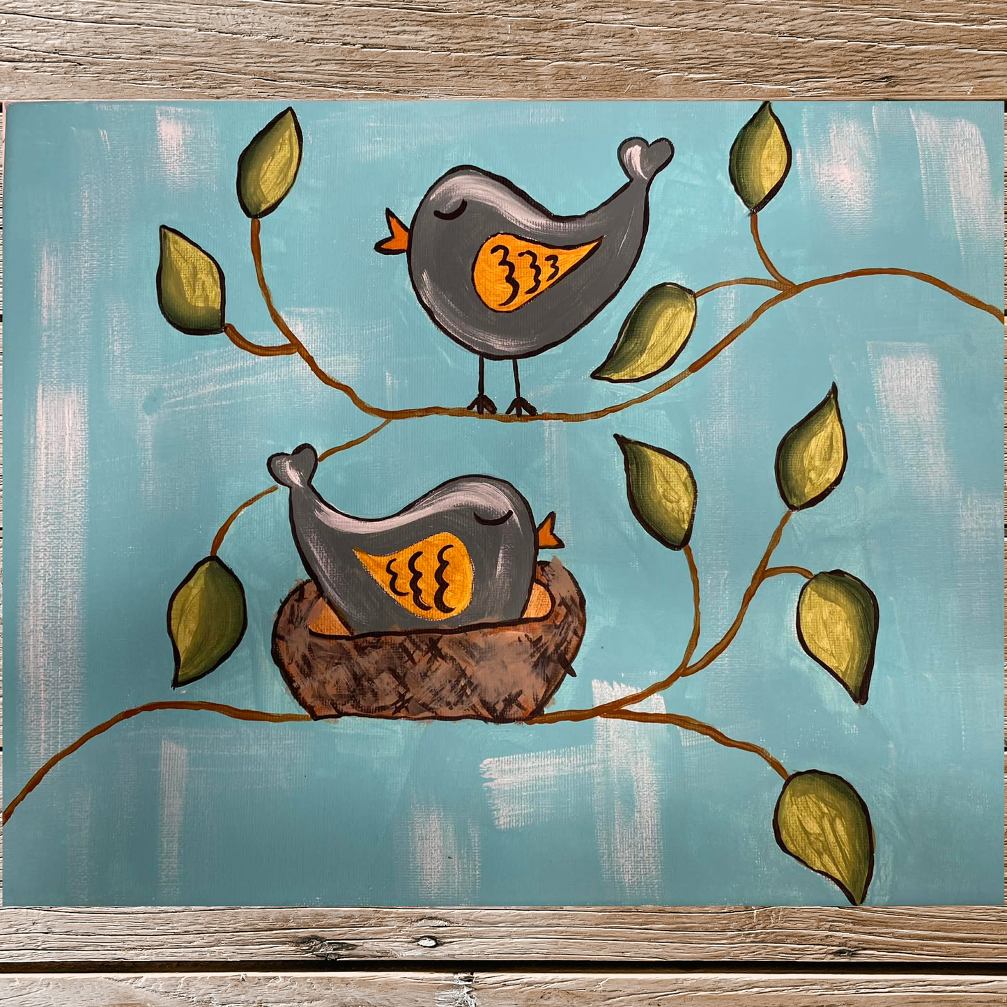 Nesting Birds Painting Template | Tracer For Painting | Acrylic Painting | Paint From Home | Tracer, Instructions, And Supply List Included
