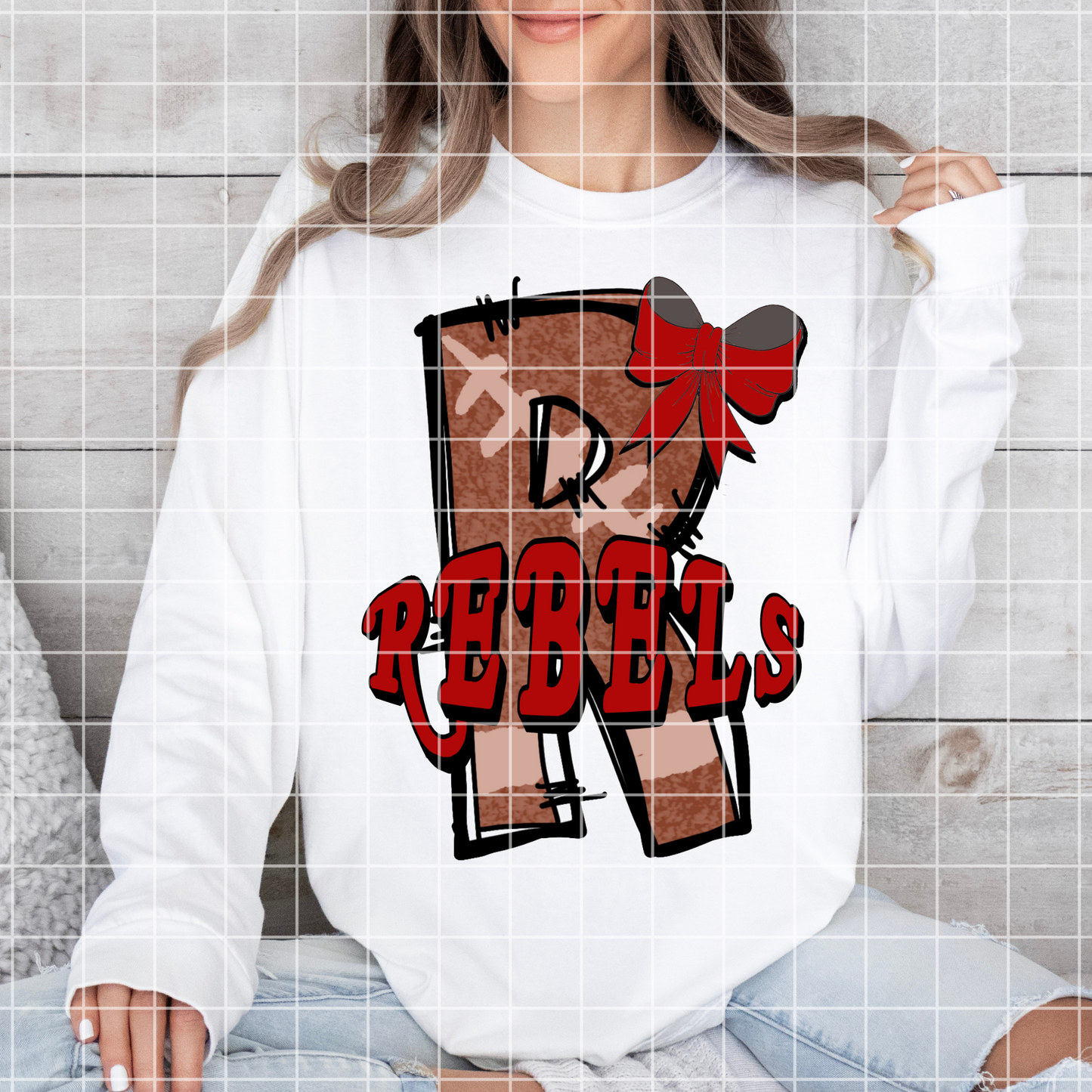 Rebels High School Football Shirt Design| Red And Black School Colors | Rebels Mascot | Rebels Tumbler, Sticker, T-Shirt PNG | 300 DPI Image