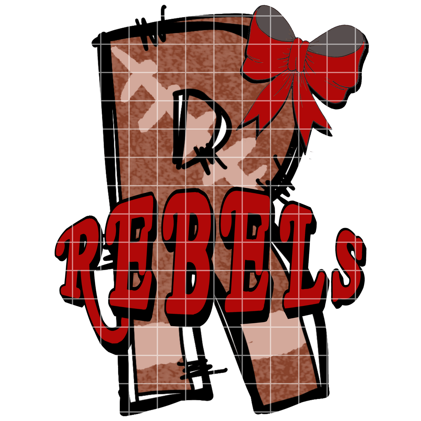 Rebels High School Football Shirt Design| Red And Black School Colors | Rebels Mascot | Rebels Tumbler, Sticker, T-Shirt PNG | 300 DPI Image