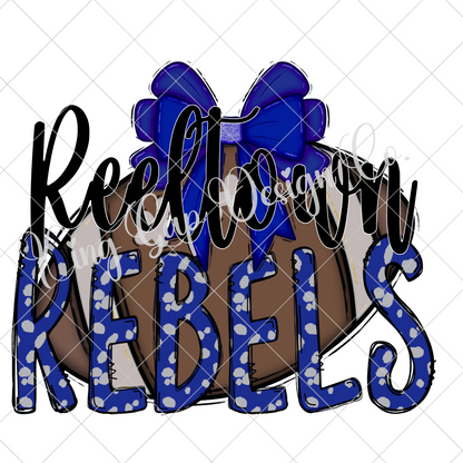 Reeltown Rebels Sublimation PNG For Making Shirts, Tumblers, Mugs | Reeltown High School Football PNG | Make Stickers |High Resolution Image