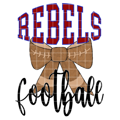 Rebels High School Football PNG For Sublimation, DTF, Stickers, Tumblers, Mugs | Rebels Game Day T-Shirt | High Resolution Rebels Shirt PNG