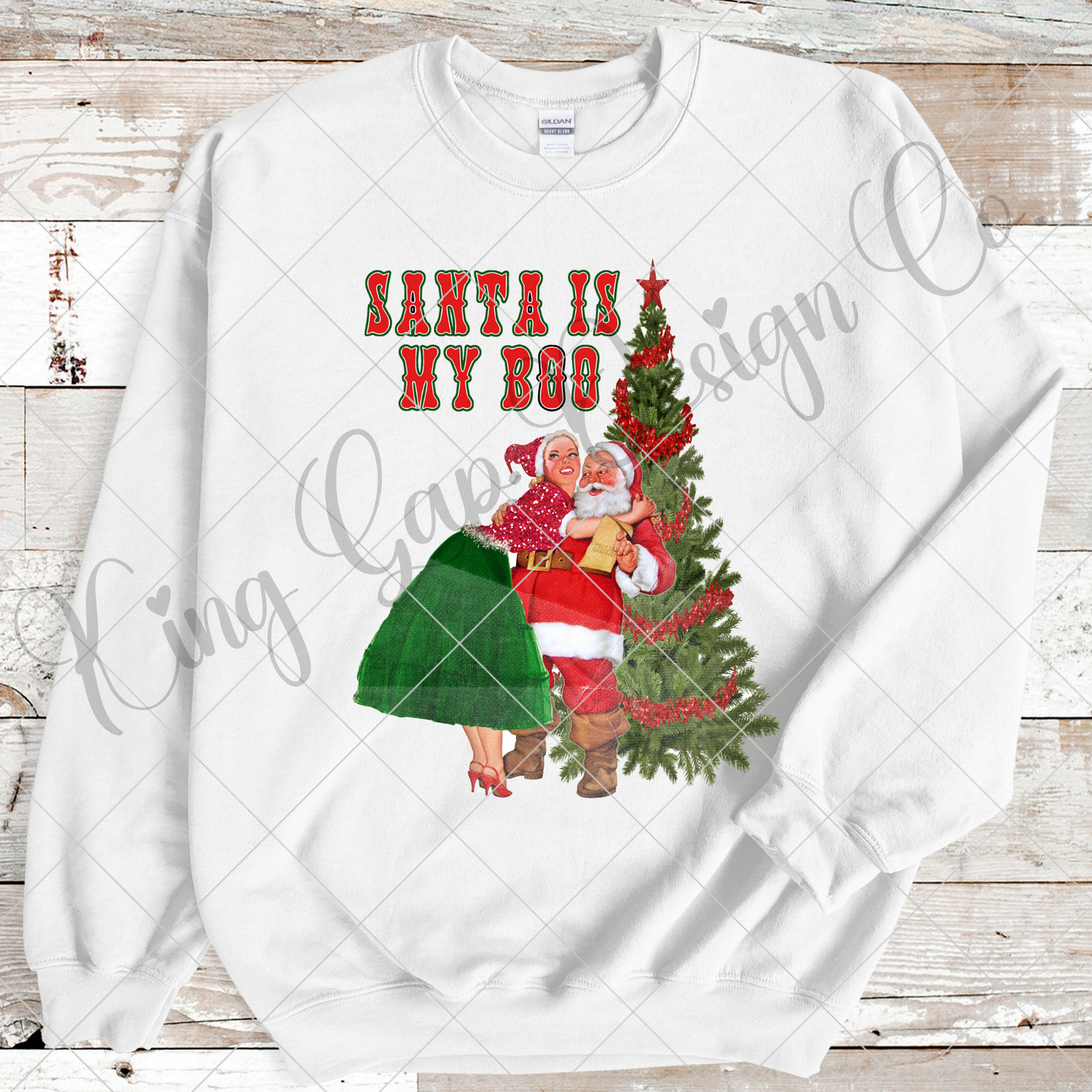 Santa Is My Boo PNG For Sublimation Or DTF | Make T-Shirts, Tumblers, Stickers, Mugs And More | 300 DPI, High Resolution May Be Upsized, Transparent Background