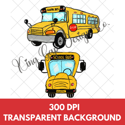 School Clip Art | Hand Drawn | Commercially Licensed | 300 DPI | Transparent Background | Sublimation, Stickers, Scrap Book, DTF, Shirts | Great For Teacher Appreciation Gifts, Back To School And More