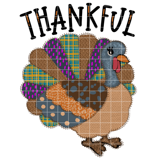 Cute Thanksgiving Shirt Design | Colorful Hand-Drawn Turkey Sublimation PNG | Turkey T-Shirt Design | 300 DPI, Transparent Background