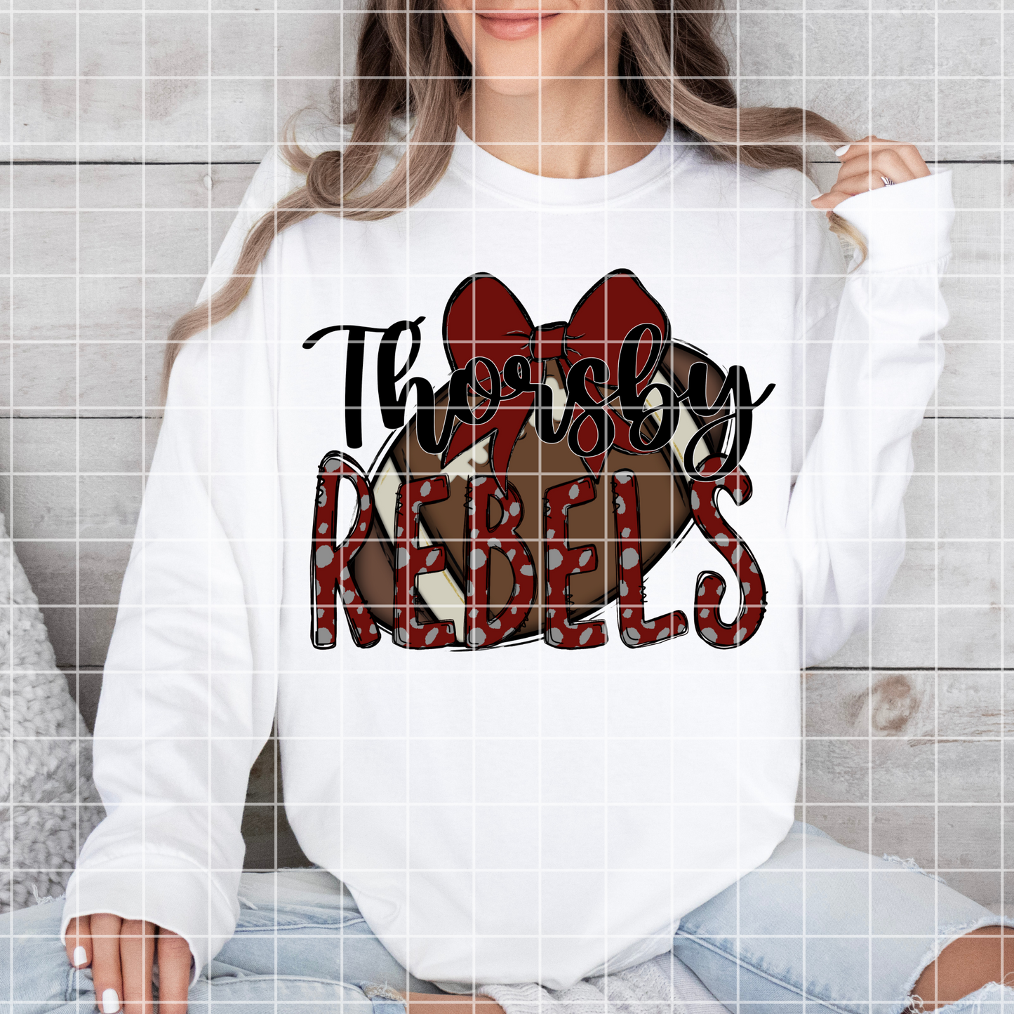 Thorsby Rebels Football PNG Design | Thorsby Rebels Sublimation PNG For Making T-Shirts, Tumblers, Mugs, Stickers, DTF Transfers | Shirt For Rebels Fan | High Resolution