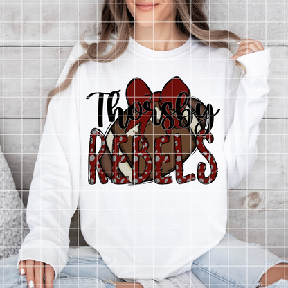 Thorsby Rebels Football PNG Design | Thorsby Rebels Sublimation PNG For Making T-Shirts, Tumblers, Mugs, Stickers, DTF Transfers | Shirt For Rebels Fan | High Resolution