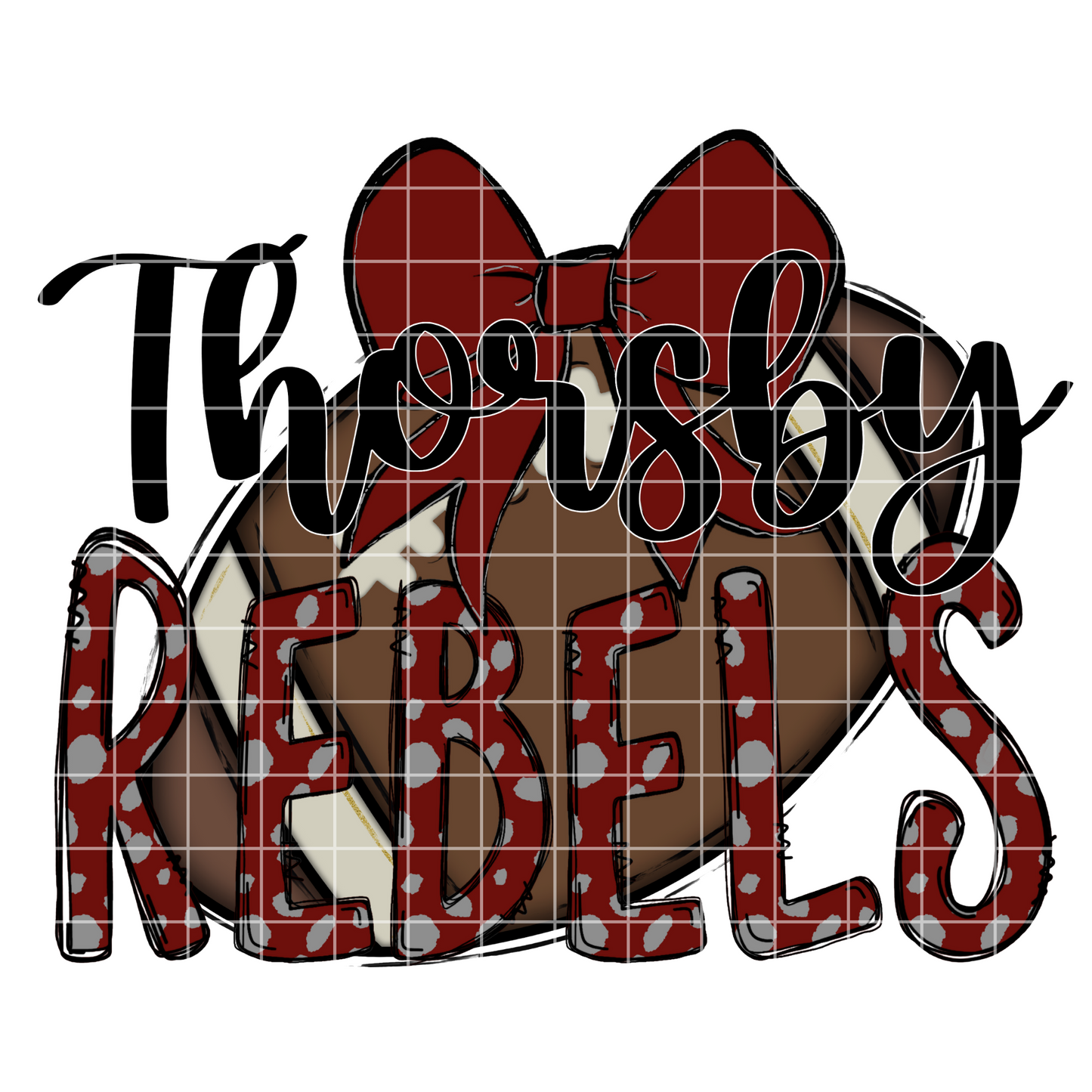 Thorsby Rebels Football PNG Design | Thorsby Rebels Sublimation PNG For Making T-Shirts, Tumblers, Mugs, Stickers, DTF Transfers | Shirt For Rebels Fan | High Resolution