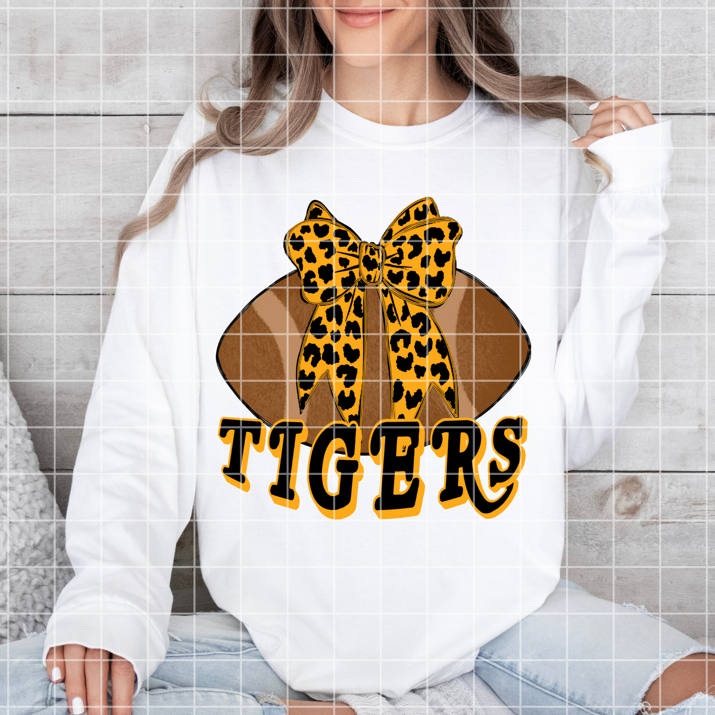 Tigers Football Sublimation PNG For High School With Black And Gold School Colors | High Resolution Image Will Not Blur Or Pixelate