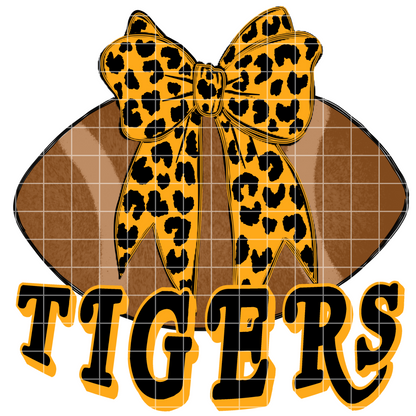 Tigers Football Sublimation PNG For High School With Black And Gold School Colors | High Resolution Image Will Not Blur Or Pixelate