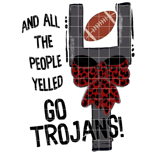 Maroon And Black Trojans Football Shirt PNG For Sublimation Or DTF | 300 DPI, Transparent Background