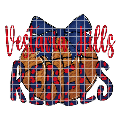 Vestavia Hills Basketball | Vestavia Hills Rebels Sublimation PNG For Making T-Shirts, Tumblers, Mugs, Stickers, DTF Transfers | Shirt For Rebels Fan | High Resolution