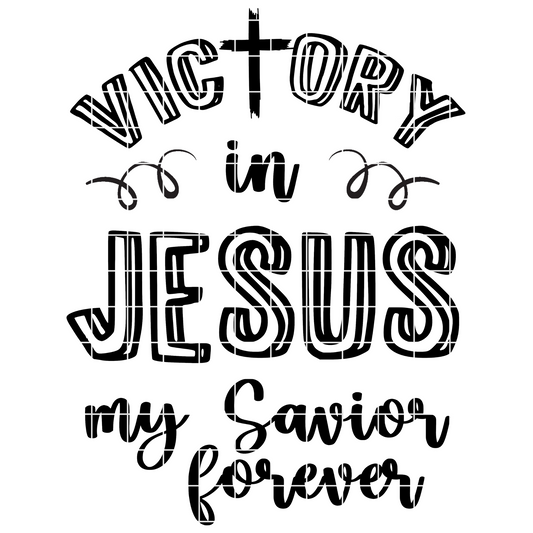 Victory In Jesus T-Shirt PNG | Cute Christian T-Shirt Design | Cute Christian T Shirt Design | Hymn Lyrics Shirt Design | T-Shirt For Her