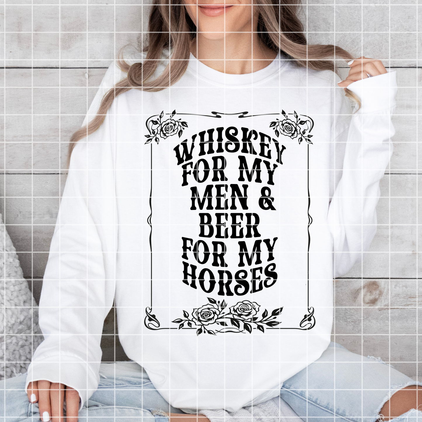 Funny Country Western Sublimation Design For Shirt Or Tumbler PNG Digital Download | Whiskey For My Men And Beer For My Horses | Cute Country Western T-Shirt Design | Country T-Shirt