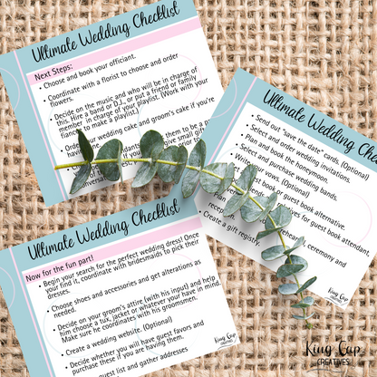 Ultimate Wedding Planning Checklist : How To Begin Planning A Wedding When You Don't Know Where To Start | 7 Page Checklist Covers Every Category To Consider In Wedding Planning