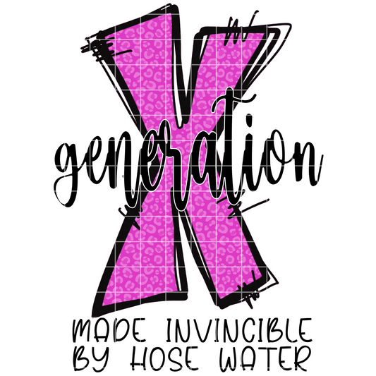 Funny Generation X Sublimation PNG Design For T-Shirt, Tumbler, Mug, Dishtowel | Gen X Sticker | 300 DPI | Transparent Background | GenX PNG